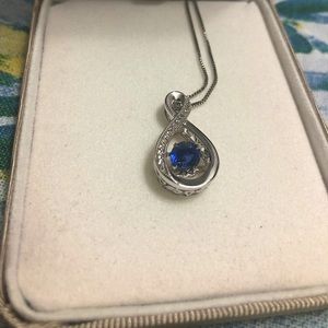 Marks & Morgan Sapphire and Diamond Pendant